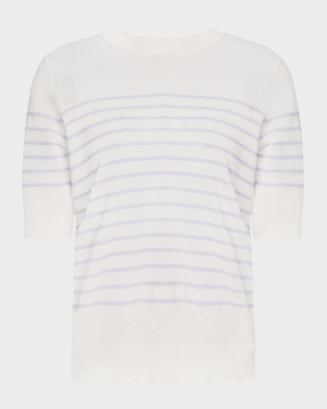 Striped Linen-Cotton Sweater